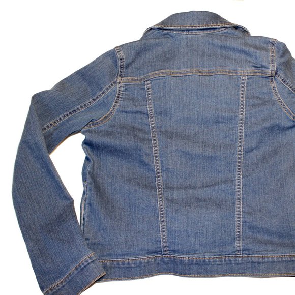Girl's CRAZY 8 Sz 14-16 XL Denim Blue Jean Jacket - Picture 10 of 13